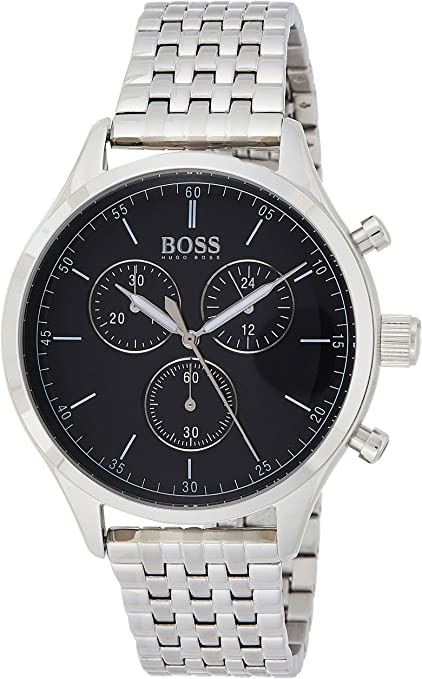 Hugo Boss Companion Black Dial Silver Steel Strap Watch for Men - 1513652 Buy Now By Hugo Boss