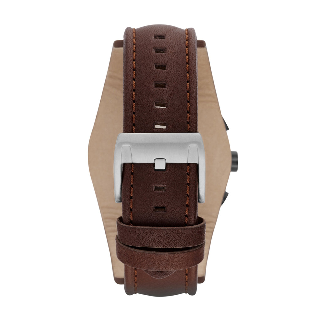 Fossil Coachman Chronograph White Dial Brown Leather Strap Watch for Men - CH2890 Buy Now By Fossil