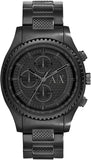 Armani Exchange Chronograph Black Dial Black Steel Strap Watch For Men - AX1605 Buy Now By Armani Exchange