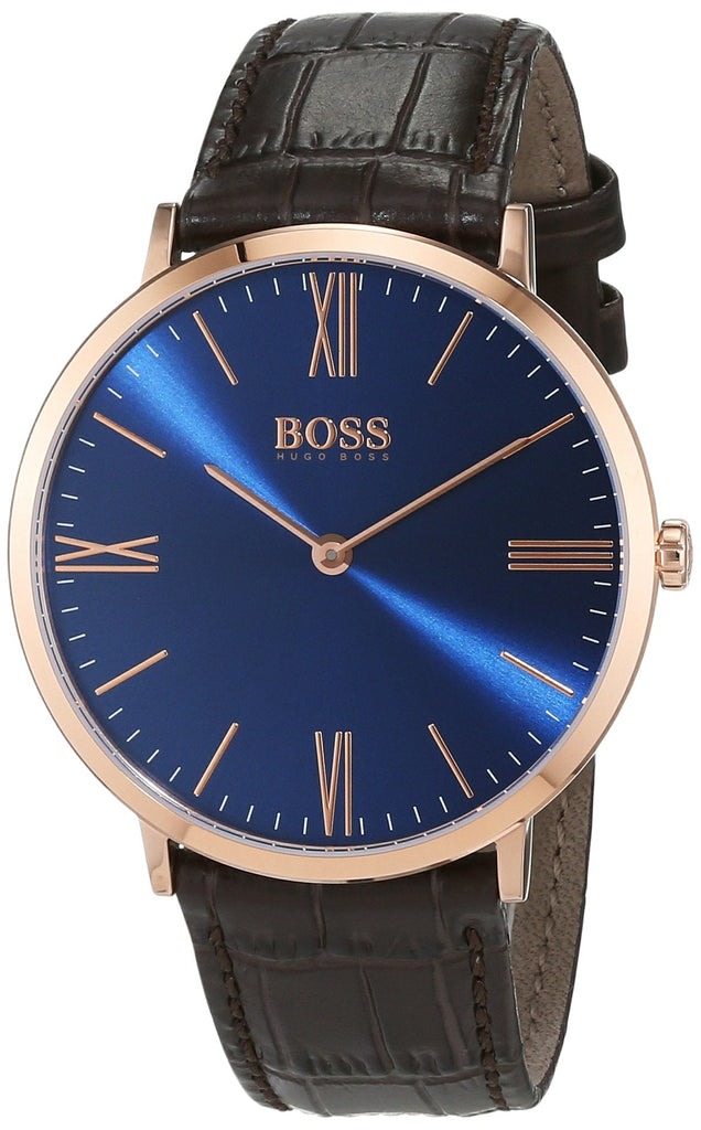 Hugo Boss Classic Jackson Blue Dial Brown Leather Strap Watch for Men - 1513458 Buy Now By Hugo Boss