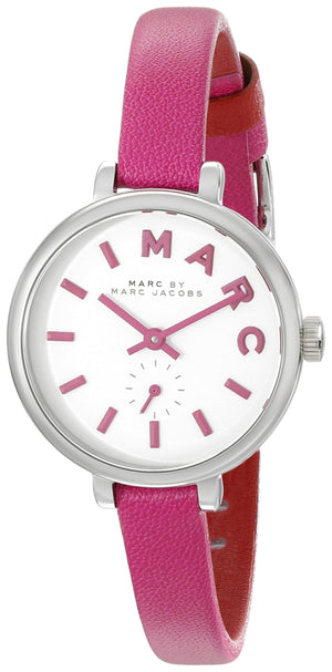 Marc Jacobs Sally White Dial Pink Leather Strap Watch for Women - MBM1353 Buy Now By Marc Jacobs
