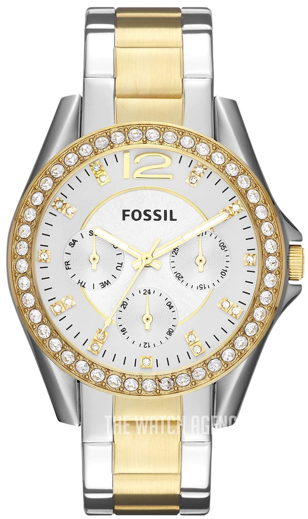 Fossil Riley White Dial Two Tone Steel Strap Watch for Women - ES3204 Buy Now By Fossil