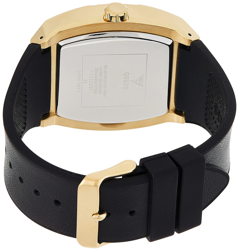 Guess Phoenix Multifunction Black Dial Black Leather Strap Watch for Men - GW0202G1 Buy Now By Guess