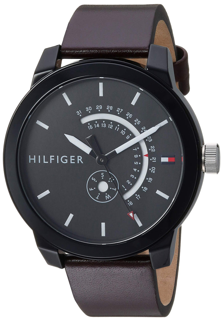 Tommy Hilfiger Denim Black Dial Brown Leather Strap Watch for Men - 1791478 Buy Now By Tommy Hilfiger