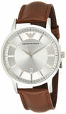 Emporio Armani Renato Silver Dial Brown Leather Strap Watch For Men - AR2463 Buy Now By Emporio Armani