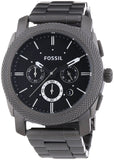 Fossil Machine Chronograph Black Dial Grey Steel Strap Watch for Men - FS4662 Buy Now By Fossil