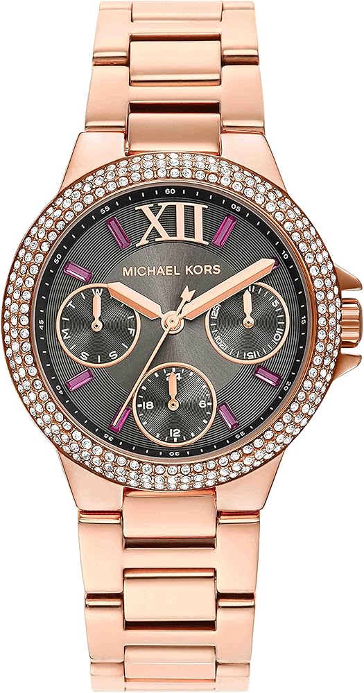 Michael Kors Camille Chronograph Grey Dial Rose Gold Steel Strap Watch For Women - MK6983 Buy Now By Michael Kors