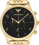 Emporio Armani Classic Chronograph Black Dial Gold Steel Strap Watch For Men - AR1893 Buy Now By Emporio Armani