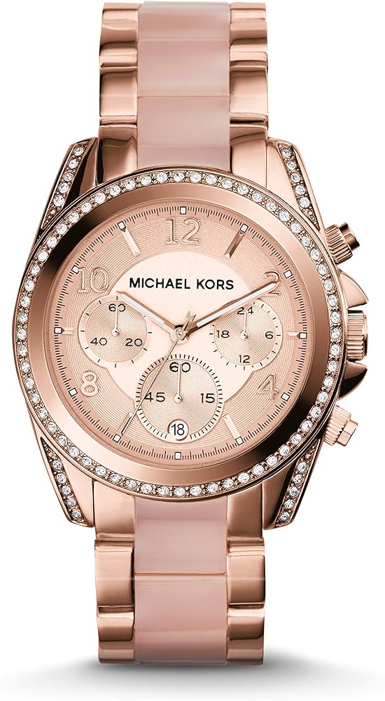 Michael Kors Blair Chronograph Rose Gold Dial Two Tone Steel Strap Watch for Women - MK5943 Buy Now By Michael Kors