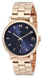 Marc Jacobs Baker Navy Blue Dial Rose Gold Steel Strap Watch for Women - MBM3332 Buy Now By Marc Jacobs