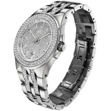 Bulova Crystal Pave Silver Dial Silver Steel Strap Watch for Men - 96B235 Buy Now By Bulova