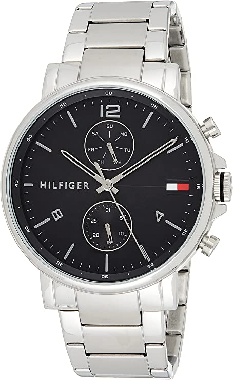 Tommy Hilfiger Daniel Black Dial Silver Steel Strap Watch for Men - 1710413 Buy Now By Tommy Hilfiger