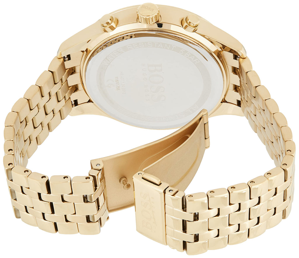 Hugo Boss Associate Blue Dial Gold Steel Strap Watch for Men - 1513841 Buy Now By Hugo Boss