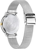Versace V-Circle Quartz Silver Dial Silver Mesh Strap Watch for Women - VBP050017 Buy Now By Versace