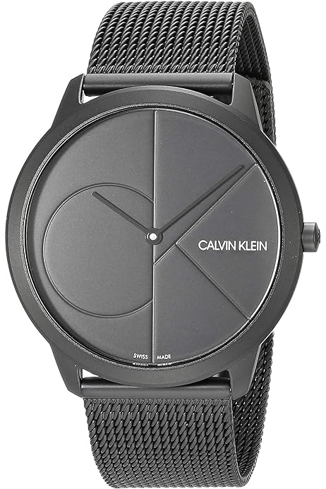 Calvin Klein Minimal Black Dial Black Mesh Bracelet Watch for Men - K3M5145X Buy Now By Calvin Klein