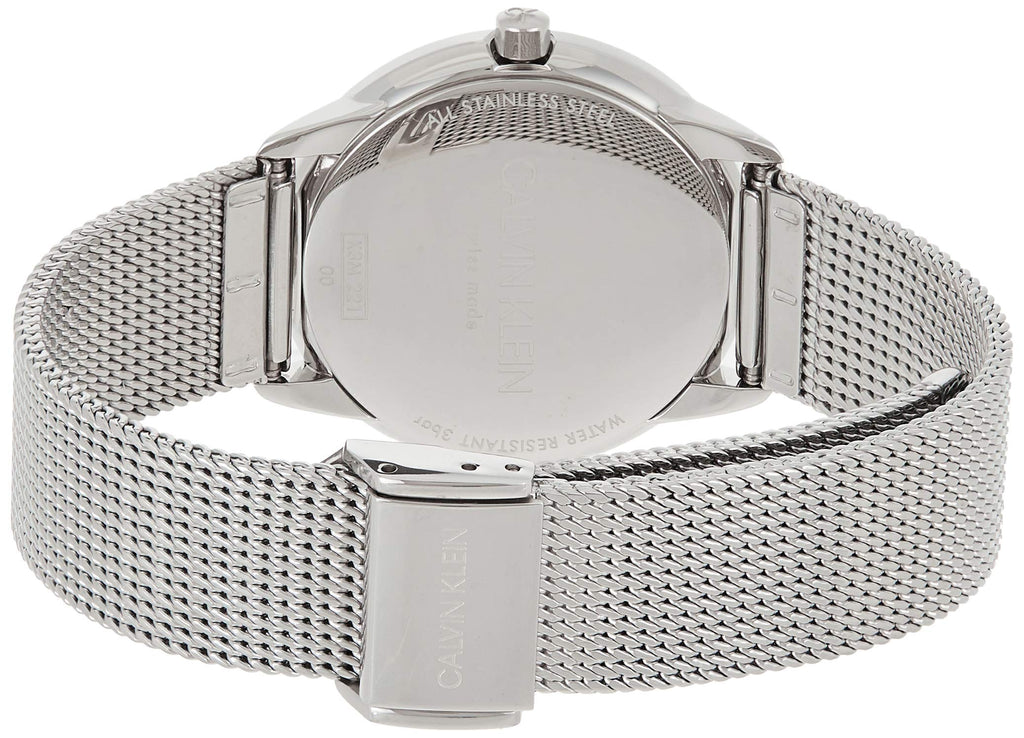 Calvin Klein Minimal White Dial Silver Mesh Bracelet Watch for Women - K3M2212Y Buy Now By Calvin Klein