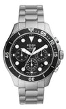 Fossil FB-03 Chronograph Black Dial Silver Steel Strap Watch for Men - FS5725 Buy Now By Fossil