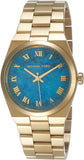 Michael Kors Channing Turquoise Dial Gold Steel Strap Watch For Women - MK5894 Buy Now By Michael Kors