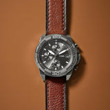 Fossil Bronson Chronograph Grey Dial Brown Leather Strap Watch for Men - FS5855 Buy Now By Fossil