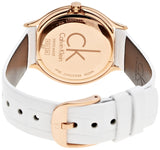 Calvin Klein Skirt White Dial White Leather Strap Watch for Women - K2U236K6 Buy Now By Calvin Klein