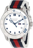 Gucci G Timeless Quartz White Dial Two Tone Nylon Strap Watch for Men - YA126239 Buy Now By Gucci