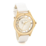 Marc Jacobs Henry Skeleton White Dial White Leather Strap Watch for Women - MBM1339 Buy Now By Marc Jacobs