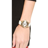 Marc Jacobs Henry Skeleton White Dial White Leather Strap Watch for Women - MBM1339 Buy Now By Marc Jacobs