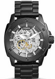 Fossil Modern Machine Automatic Silver Dial Black Steel Strap Watch for Men - ME3080 Buy Now By Fossil