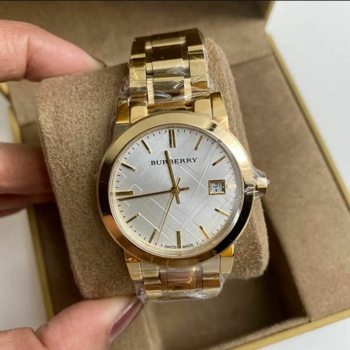 Burberry The City White Dial Gold Steel Strap Watch for Women - BU9103 Buy Now By Burberry