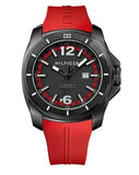 Tommy Hilfiger Windsurf Black Dial Red Rubber Strap Watch for Men - 1791112 Buy Now By Tommy Hilfiger