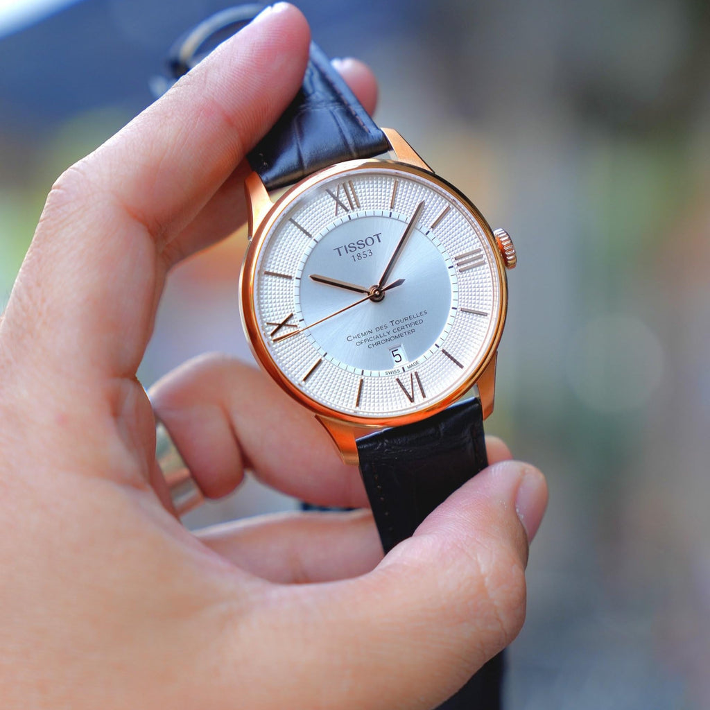 Tissot Chemin Des Tourelles Powermatic 80 Cosc Silver Dial Brown Leather Strap Watch For Men - T099.408.36.038.00 Buy Now By Tissot