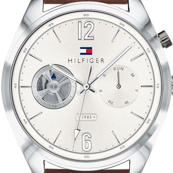 Tommy Hilfiger Deacon White Dial Brown Leather Strap Watch for Men - 1791550 Buy Now By Tommy Hilfiger