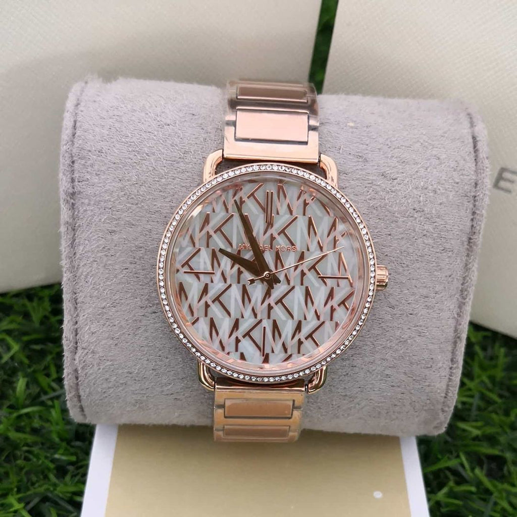 Michael Kors Portia Quartz Silver Dial Rose Gold Steel Strap Watch For Women - MK3887 Buy Now By Michael Kors