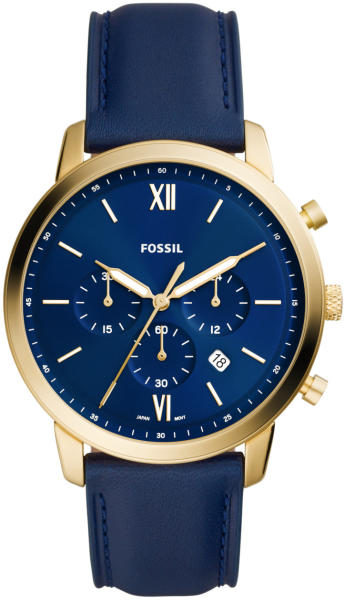 Fossil Neutra Chronograph Blue Dial Blue Leather Strap Watch for Men - FS5790 Buy Now By Fossil