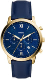 Fossil Neutra Chronograph Blue Dial Blue Leather Strap Watch for Men - FS5790 Buy Now By Fossil