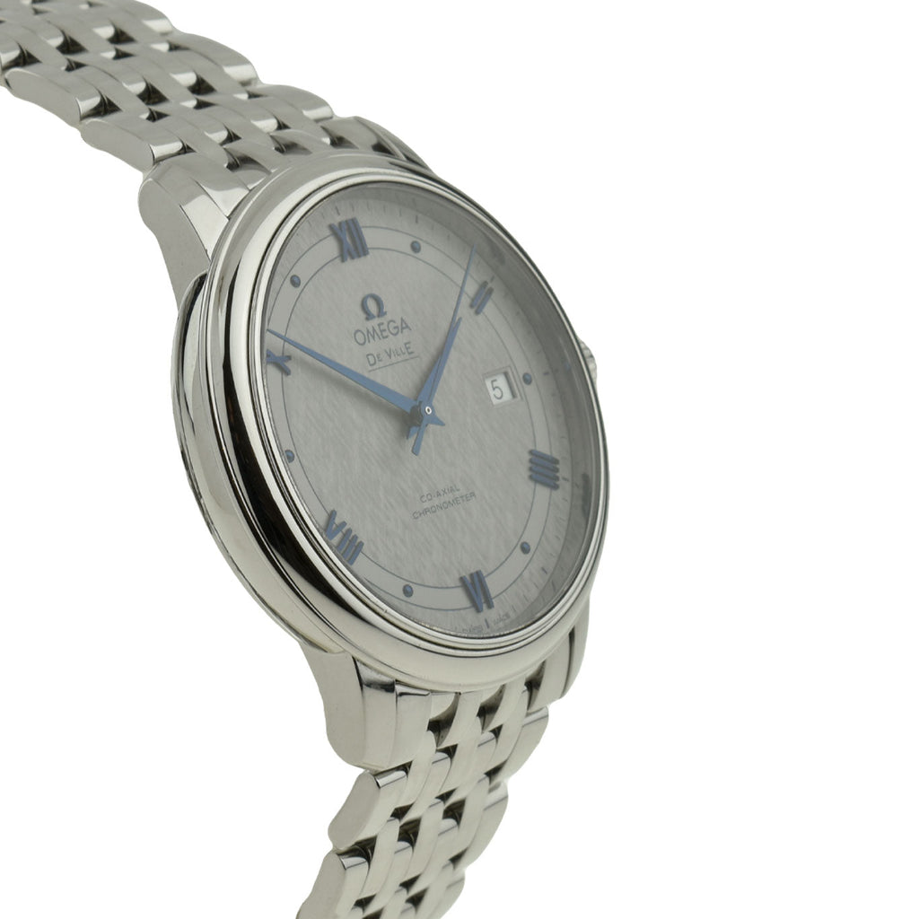 Omega De Ville Prestige Co-Axial Grey Dial Silver Steel Strap Watch for Men - 424.10.40.20.06.002 Buy Now By Omega