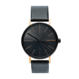 Calvin Klein Boost Black Dial Black Leather Strap Watch for Men - K7Y21TCZ Buy Now By Calvin Klein