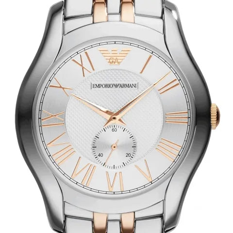 Emporio Armani Classic Quartz Silver Dial Two Tone Steel Strap Watch For Men - AR1824 Buy Now By Emporio Armani