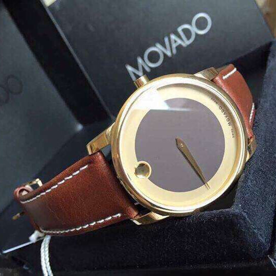 Movado Museum Classic Brown Dial Brown Leather Strap Watch For Men - 0606880 Buy Now By Movado