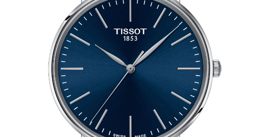 Tissot Everytime Gent Blue Dial Black Leather Strap Watch for Men - T143.410.16.041.00 Buy Now By Tissot