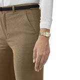 Tissot Classic Dream Lady Gold Dial Two Tone Steel Strap Watch For Women - T129.210.22.263.00 Buy Now By Tissot