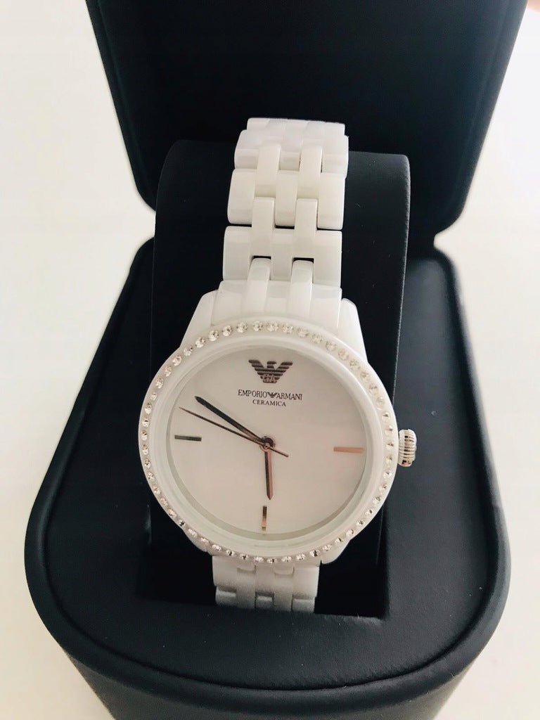 Emporio Armani Ceramic White Dial White Ceramic Bracelet Watch For Women - AR1477 Buy Now By Emporio Armani