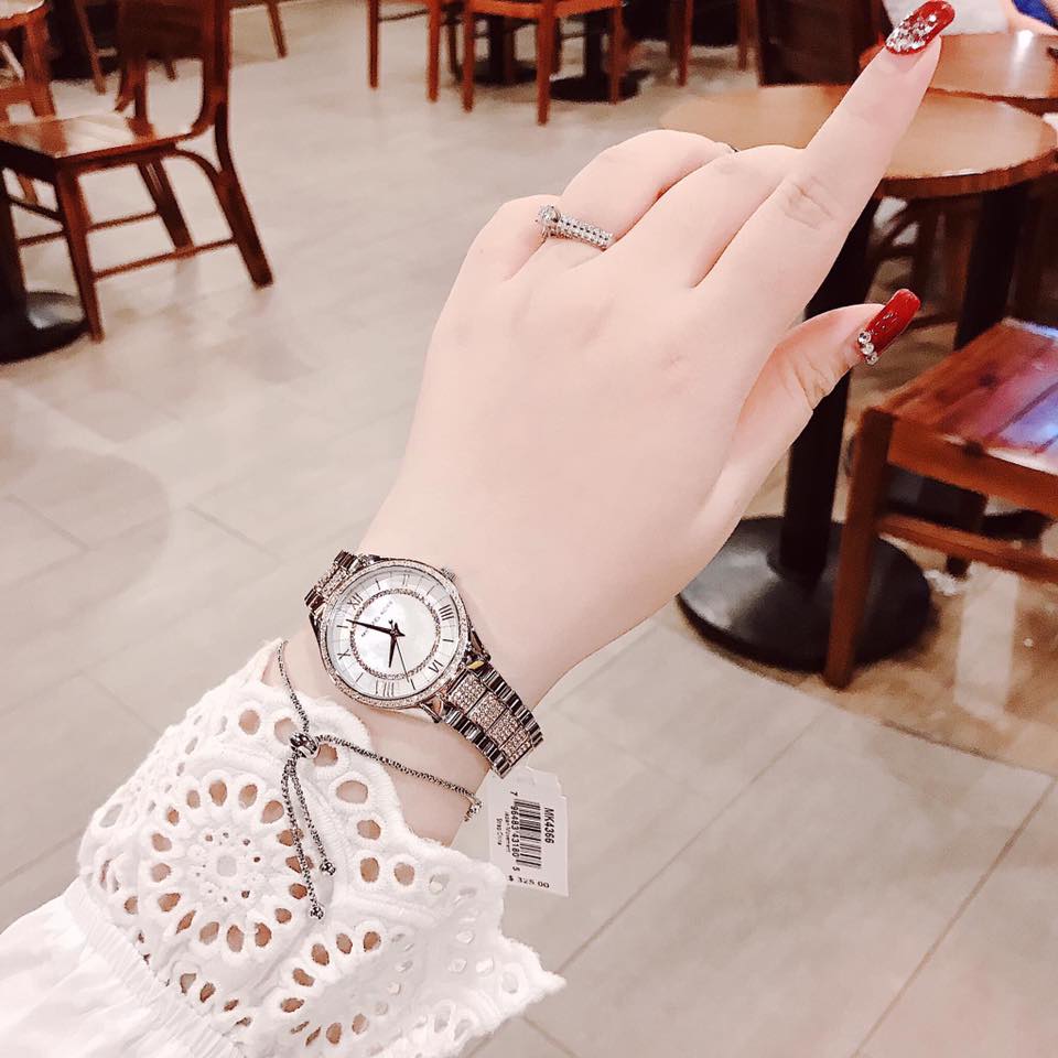 Michael Kors Lauryn Quartz Mother of Pearl White Dial Two Tone Steel Strap Watch For Women - MK4366 Buy Now By Michael Kors