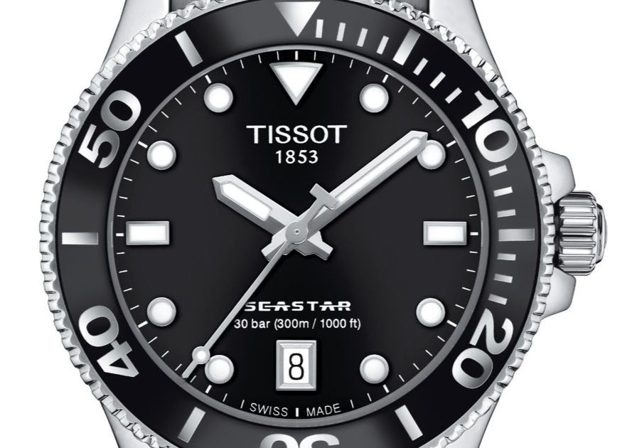 Tissot Seastar 1000 Lady Black Dial Silver Steel Strap Watch for Women - T120.210.11.051.00 Buy Now By Tissot
