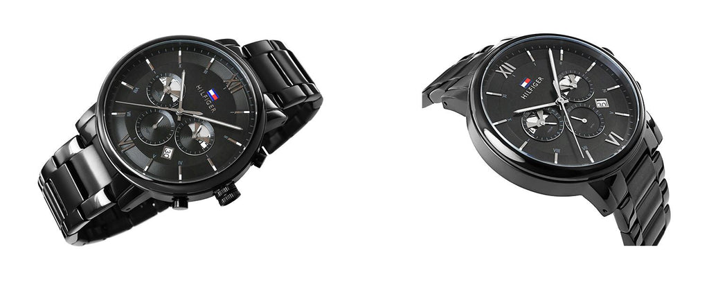 Tommy Hilfiger Evan Chronograph Quartz Black Dial Black Steel Strap Watch For Men - 1710410 Buy Now By Tommy Hilfiger