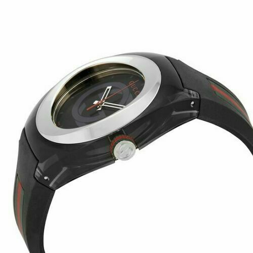 Gucci Sync XXL Quartz Black Dial Black Rubber Strap Watch For Men - YA137101 Buy Now By Gucci