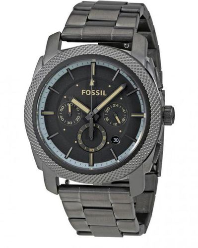Fossil Machine Chronograph Grey Dial Grey Steel Strap Watch for Men - FS5172 Buy Now By Fossil