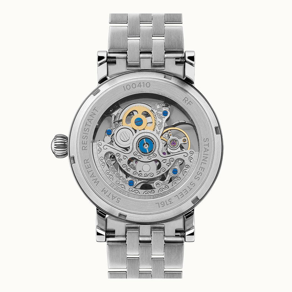 Fossil Boyfriend Automatic Skeleton Silver Dial Silver Steel Strap Watch for Women - ME3067 Buy Now By Fossil