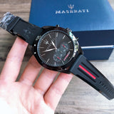 Maserati Traguardo Chronograph Black Dial Black Rubber Strap Watch For Men - R8871612004 Buy Now By Maserati