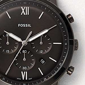 Fossil Grant Chronograph Black Dial Black Steel Strap Watch for Men - FS4832 Buy Now By Fossil
